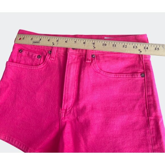 Rag & Bone Womens Bull Pink High-Rise Denim Jean Shorts  Size 26 - Picture 10 of 15